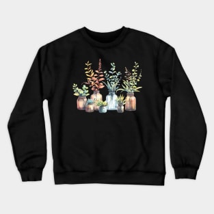 House Plants on Jars Crewneck Sweatshirt